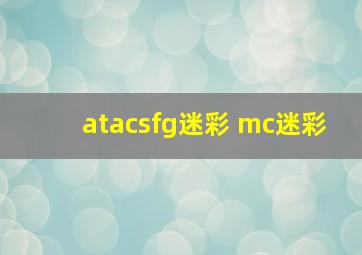 atacsfg迷彩 mc迷彩